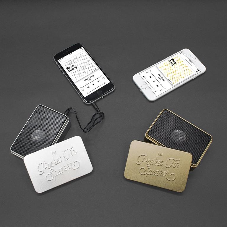 Luckies Pocket Tin Speaker 2.0 – Gold