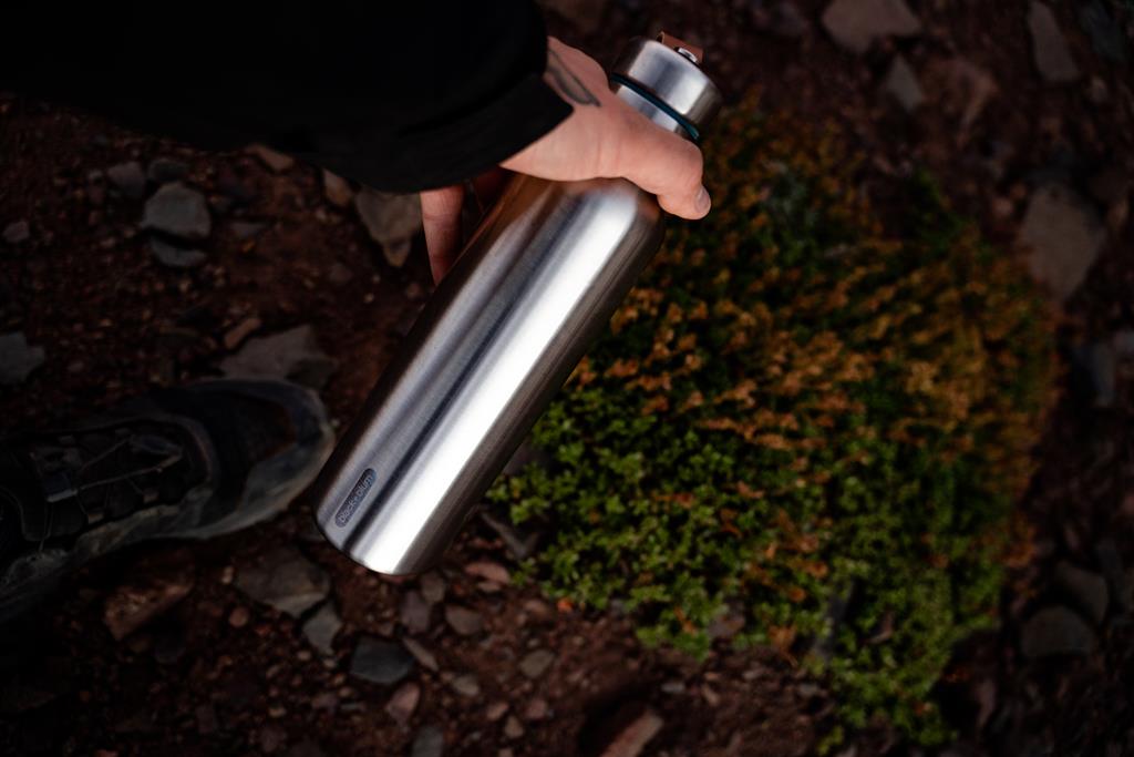 Black + Blum  Stainless Steel Insulated Water Bottle With Leather Str
