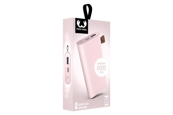 Powerbank Freshn Rebel 6000mAh USBC Smokey Pink