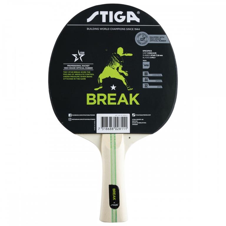 STIGA BREAK 1-star Table Tennis Bat (Concave / WRB)
