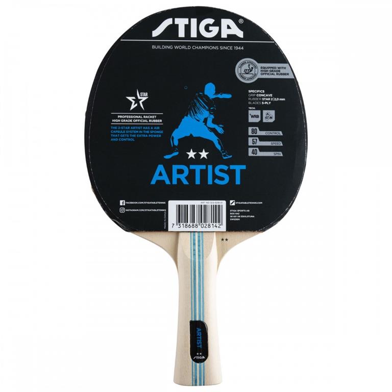 STIGA ARTIST 2-star Table Tennis Bat (Concave / WRB)
