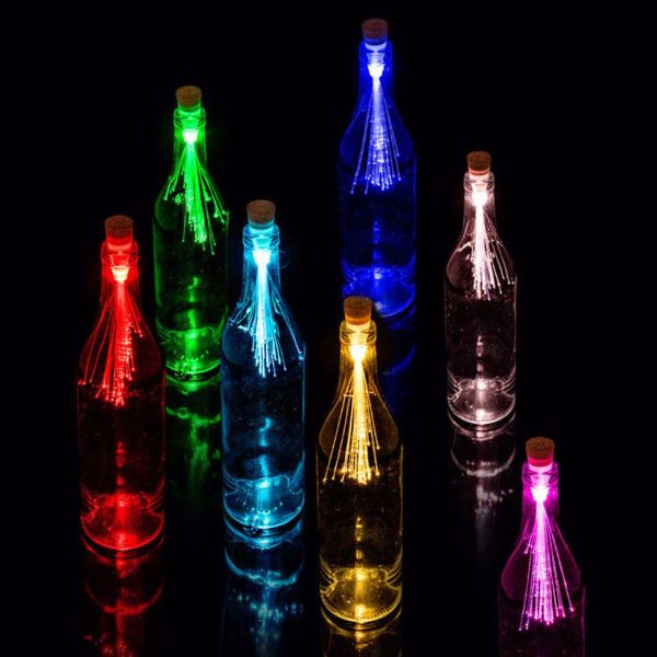 Suck UK Botella Luz Fibra Óptica