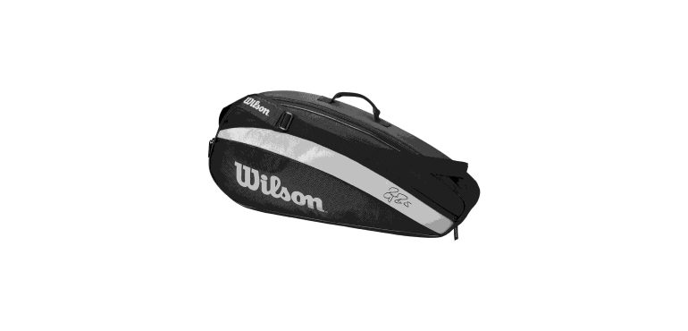 Wilson Tennis Racket Bag RF FED Team 3 Rackets - Black