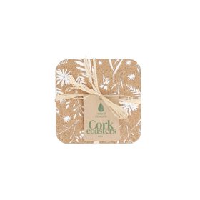 96849_1_Natural Elements Biodegradable Cork Coasters Set - 4pcs.