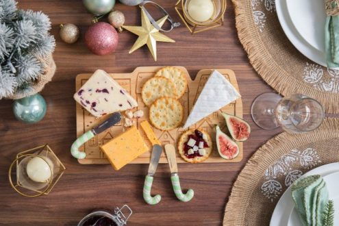 KitchenCraft The Nutcracker Collection Bamboo Cheese Serving