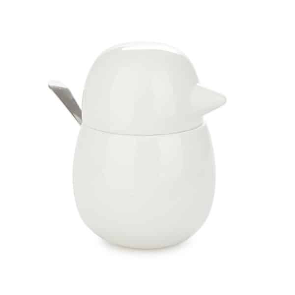 Balvi Sugar Bowl Birdie Porcelain - with Spoon