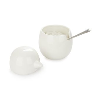 Balvu Sugar Bowl Birdie Porcelāns - ar karotīti