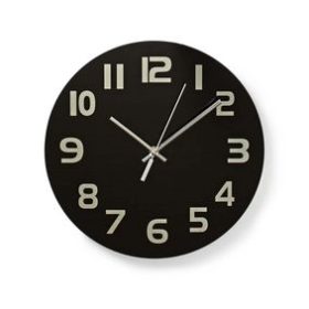 Nedis Reloj de Pared Cristal 30cm - Negro