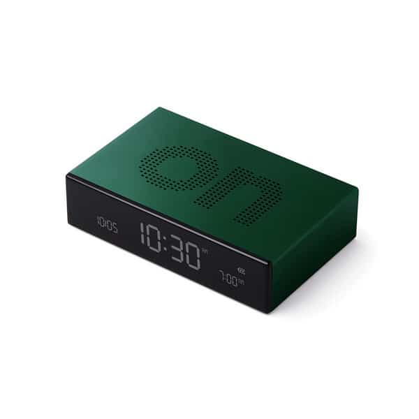 Lexon Design Flip + Premium Alarm Clock - Dark Green