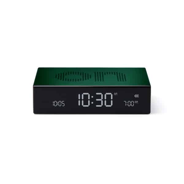 Lexon Design Flip + Premium Alarm Clock - Dark Green