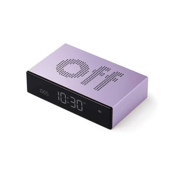 Lexon Design Flip + Premium Alarm Clock - Purple
