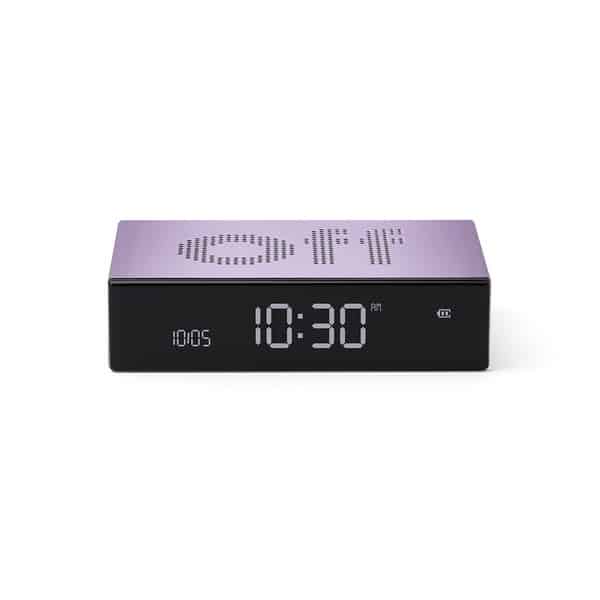 Lexon Design Flip + Premium Alarm Clock - Purple
