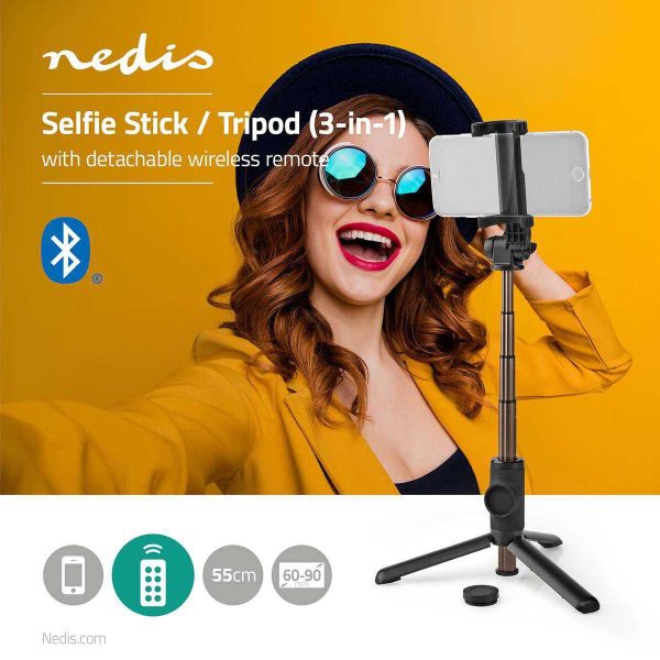 Nedis_Bluetooth®_Multifuncional_Selfie_Stick_|_Camera_Suporte