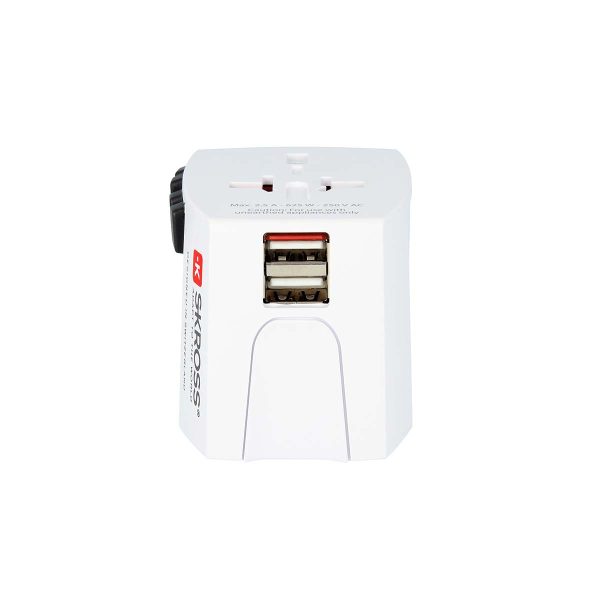 Skross Travel Adapter World MUV USB Unearthed