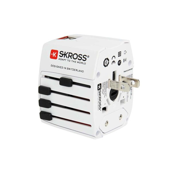 Skross Travel Adapter World MUV USB Unearthed