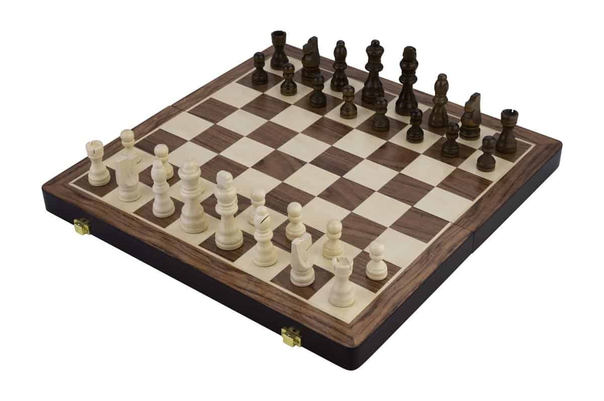 50007_1_Longfield_Folding_Chess/Backgammon_Set_38.5x38.5cm_Ash_Wood