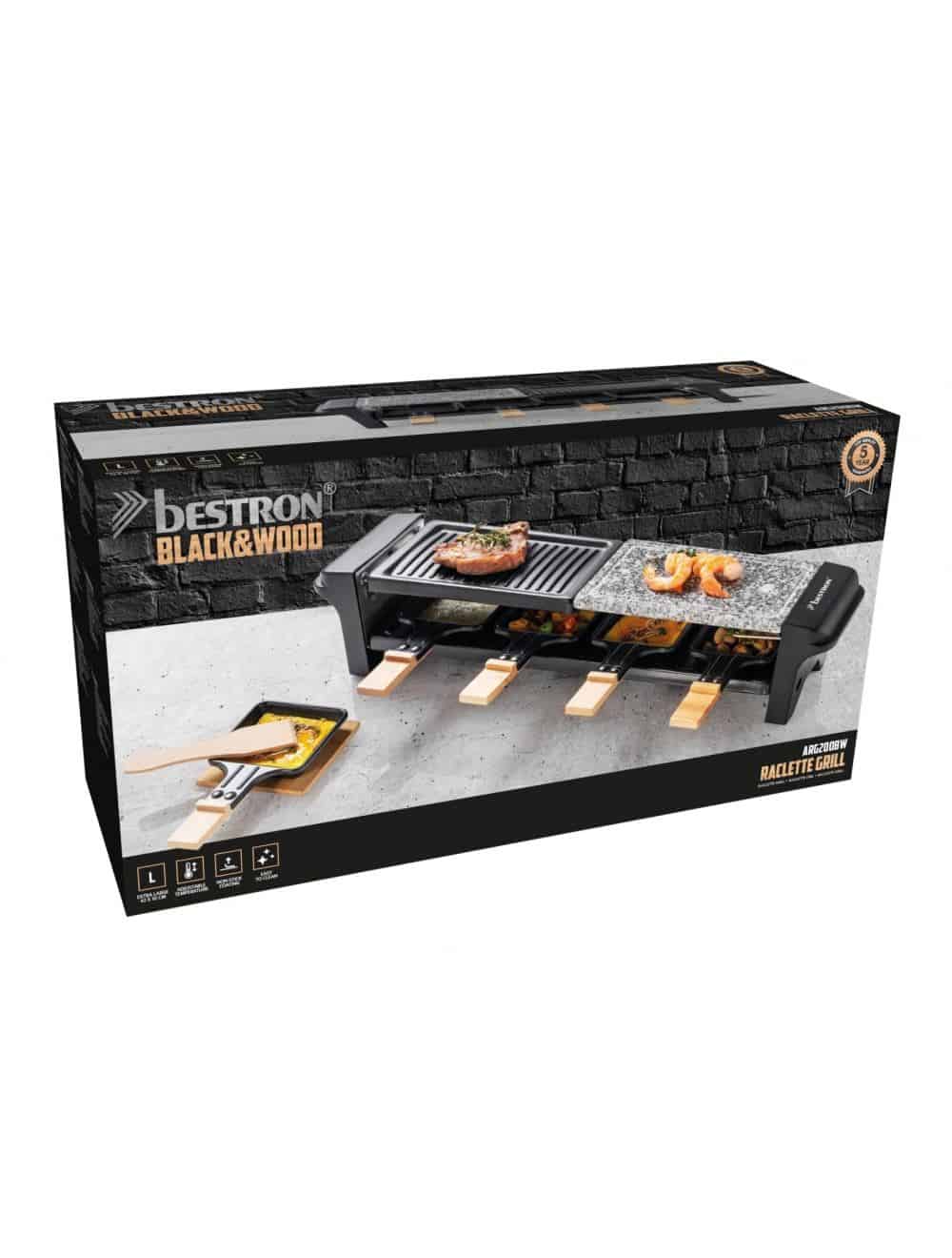 Ouderling Proportioneel Specialiseren Bestron Raclette with natural grill stone & grill - i-rewardshop.com