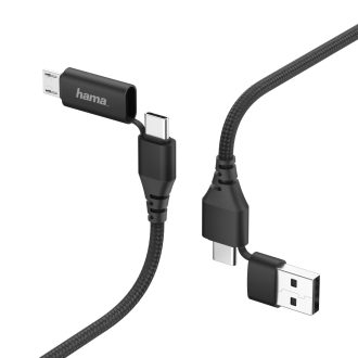 HAMA 4-in-1 Adapter Cable Micro-USB / USB-A - 1.5m