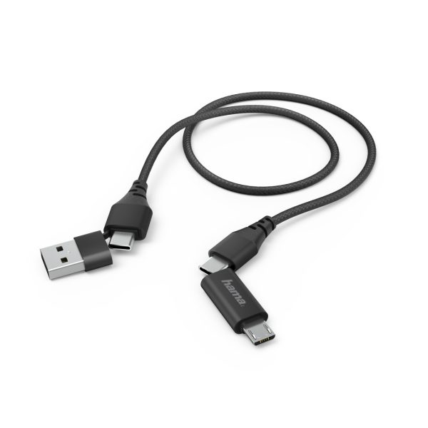HAMA 4-in-1 adaptera kabelis Micro-USB / USB-A - 1.5 m
