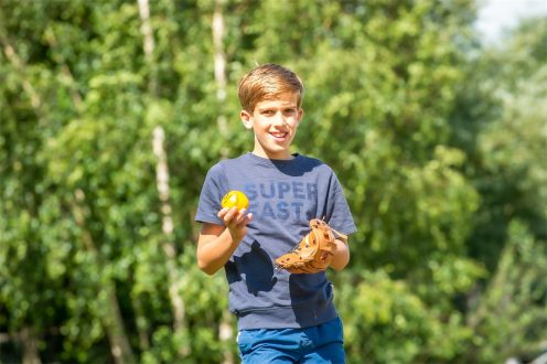 Eņģeļu sporta beisbola komplekts - cimds 9" un PVC bumba