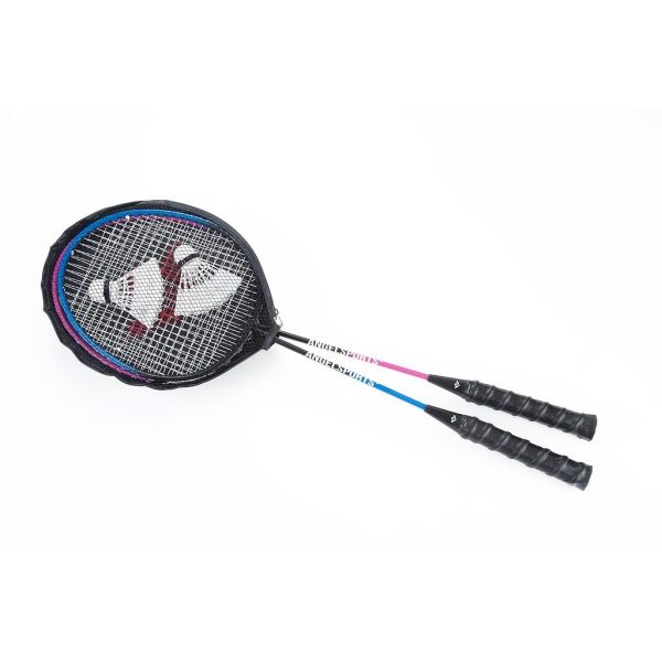 Conjunto de badminton Angel Sports - 2 raquetes e petecas