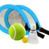 Conjunto de raquetes esportivas Angel - 2 raquetes e bolas e peteca