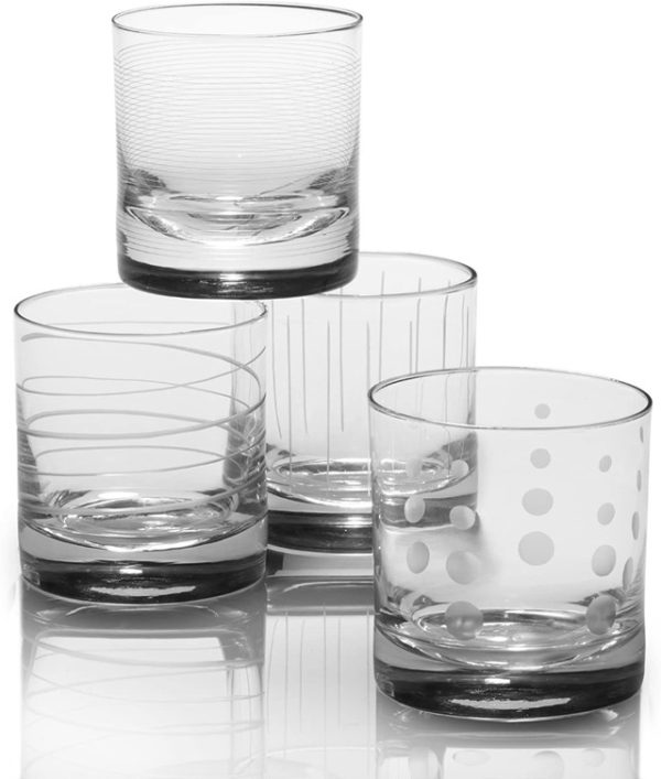 Mikasa Cheers Etched Crystal Tumblers - 4pcs.
