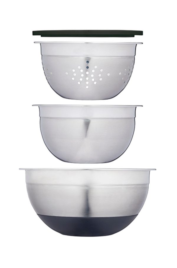 MasterClass Smart Space Stainless Steel Three Piece Bowl Set