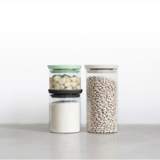 Brabantia Stackable Glass Jars Set (0,3 & 0,6 & 1,1L)