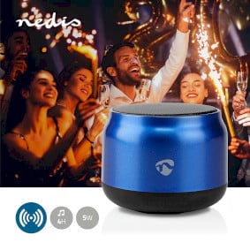 Nedis Bluetooth® garsiakalbis 5W, prijungiamas – mėlynas