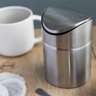 La Cafetière Tea Bag / Coffee Cups Bin Stainless Steel