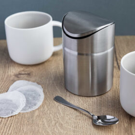La Cafetière Tea Bag / Coffee Cups Bin Stainless Steel