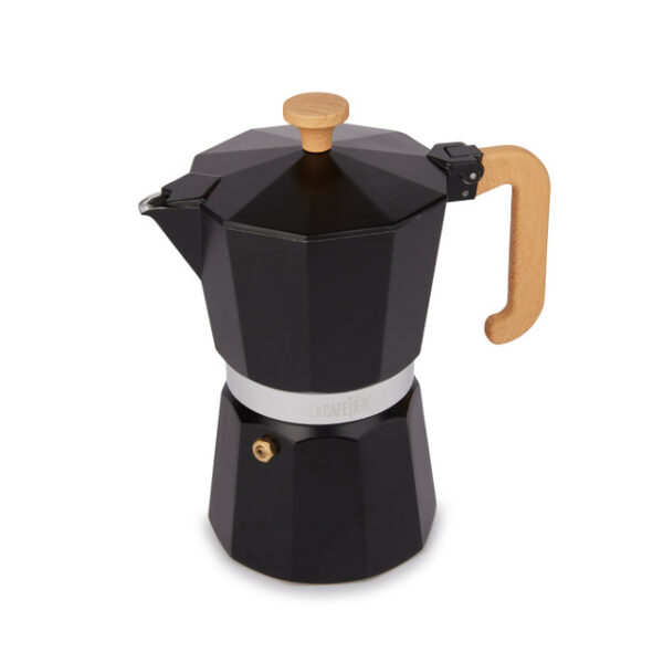 La Cafetière Venice Aluminium Espresso Maker 6-Cup - Zwart