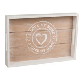 Out of the Blue Wooden Serving Tray I Love my Home 35x24cm