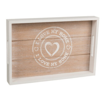 Out of the Blue Wooden Serving Tray I Love my Home 30x20cm