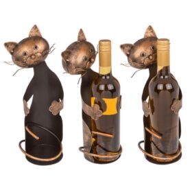 Out of the Blue Metal Bottle Holder Curious Cat