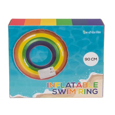 Out of the Blue Inflatable Swim Ring Rainbow