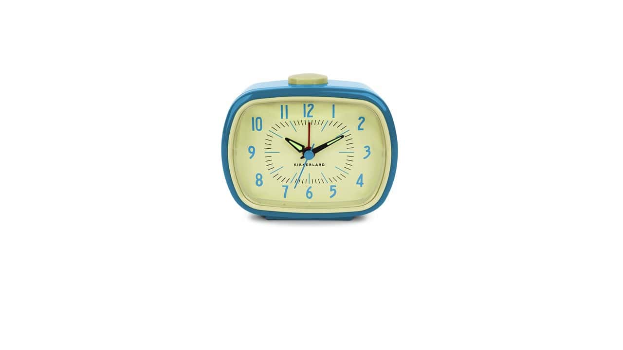 Kikkerland Retro Alarm Clock - Blue