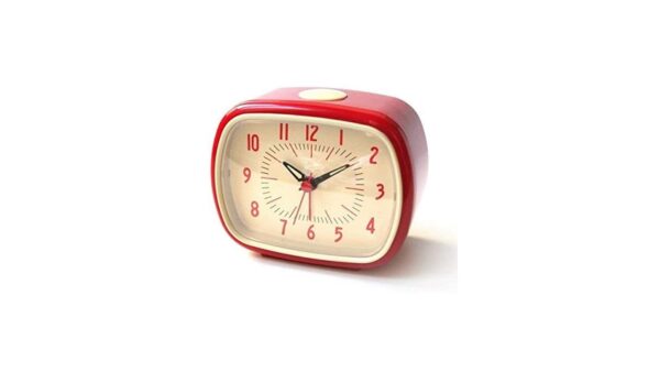 Kikkerland Retro Alarm Clock - Red