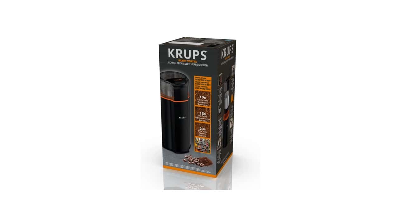 NEW Krups Fast Silent Vortex Grinder for Coffee, Spices & Dry Herbs -  GX332B50