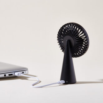 Lexon Design WINO Mini Portable Wireless Fan - Black