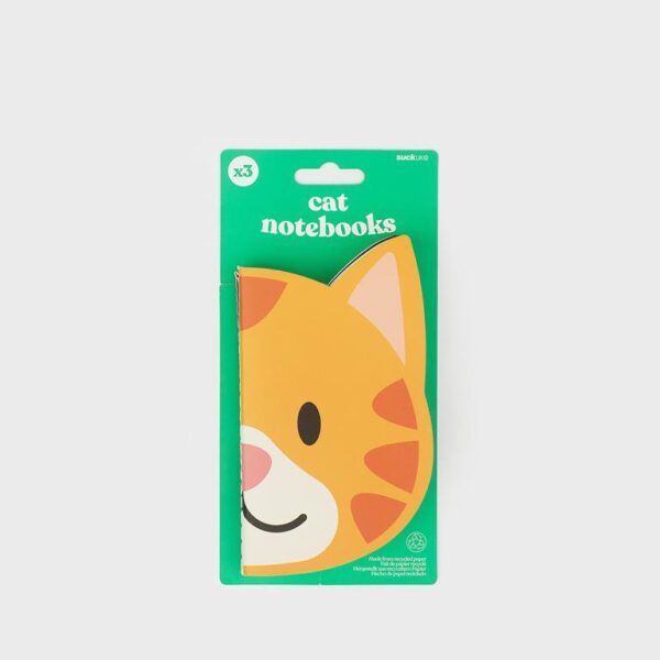 Suck UK Animal Notebook Conjunto de 3 unidades. - Gato