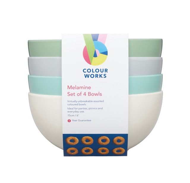 Colourworks_Melamine_Bowls_Classic_Colours_Set_4tk.
