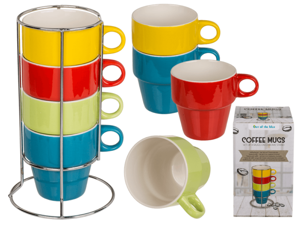 Colourful coffee cups