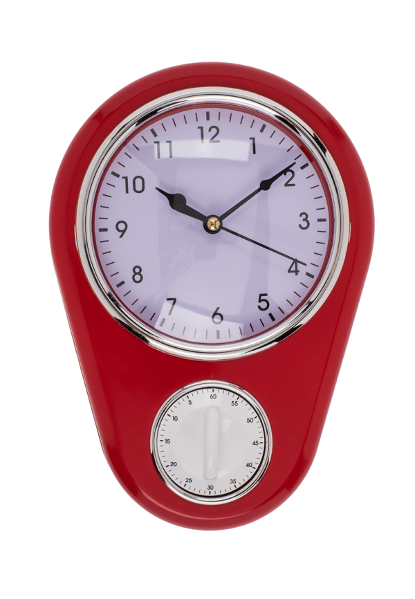 Out of the Blue Colourful Kitchen Wall Clock time