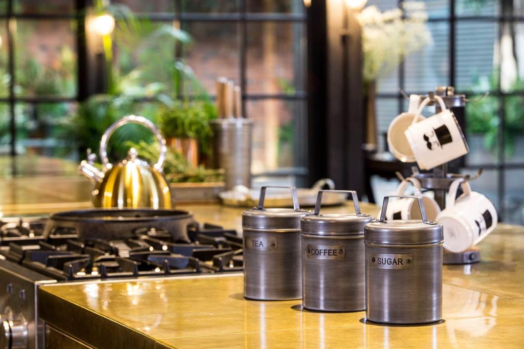 Industrial Kitchen Canisters Vintage Style Metal – Set 3pcs