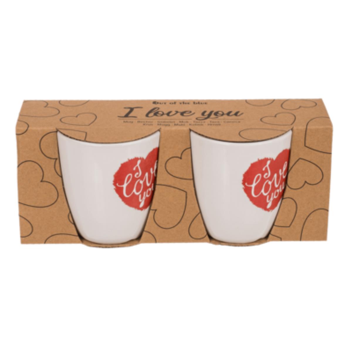 Out of the Blue Stoneware Mug Set  - I love you - 2pcs. - Image 4