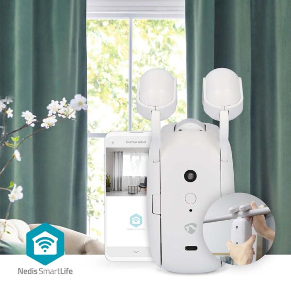 Nedis SmartLife Curtain Robot | Rod Rail | Rechargeable
