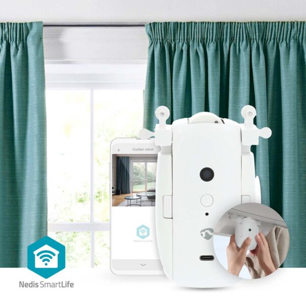 Nedis SmartLife Curtain Robot | I/U Rail | Rechargeable