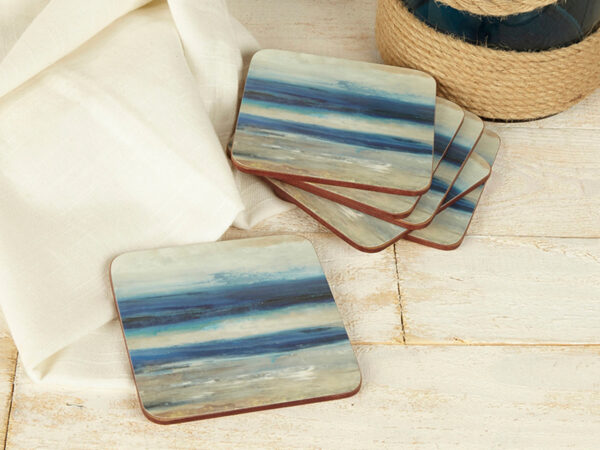 Creative Tops Premium Coasters Set 6pcs. - Blue Abstract